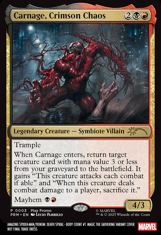 Amazing Spider - Man/Venom: Death Spiral Body Count 1 Lucio Parrillo Magic: The Gathering Variant [Ds] - Cadets Toys & Comics