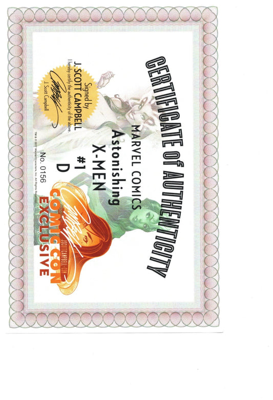 Astonishing X - Men, Vol. 4 1 Campbell SDCC Exclusive (Ltd. 1,000) - Signed - Cadets Toys & Comics