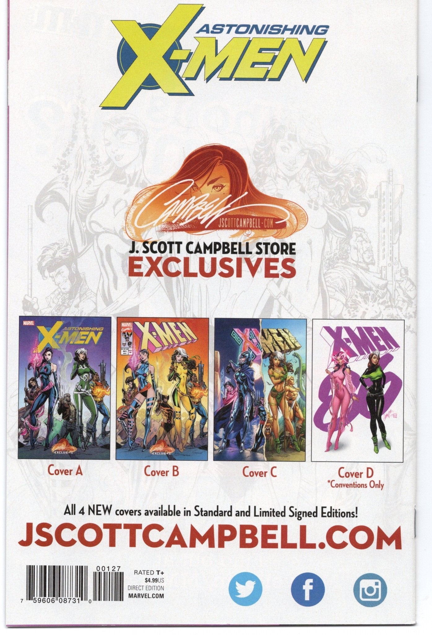 Astonishing X - Men, Vol. 4 1 Campbell SDCC Exclusive (Ltd. 1,000) - Signed - Cadets Toys & Comics