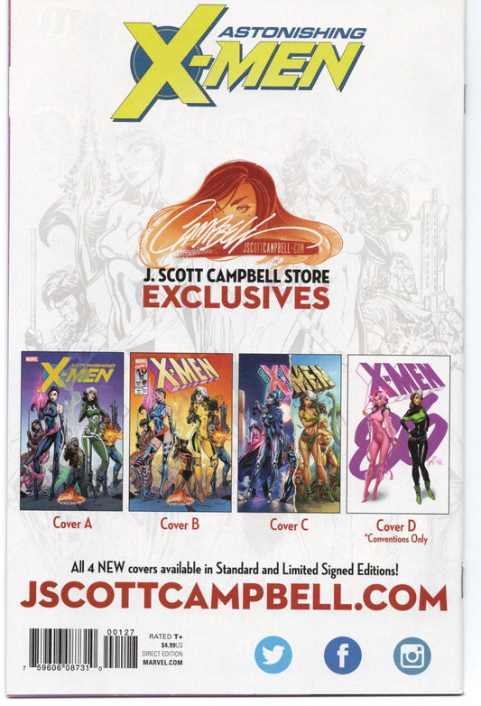 Astonishing X - Men, Vol. 4 1 Campbell SDCC Exclusive (Ltd. 1,000) - Signed - Cadets Toys & Comics