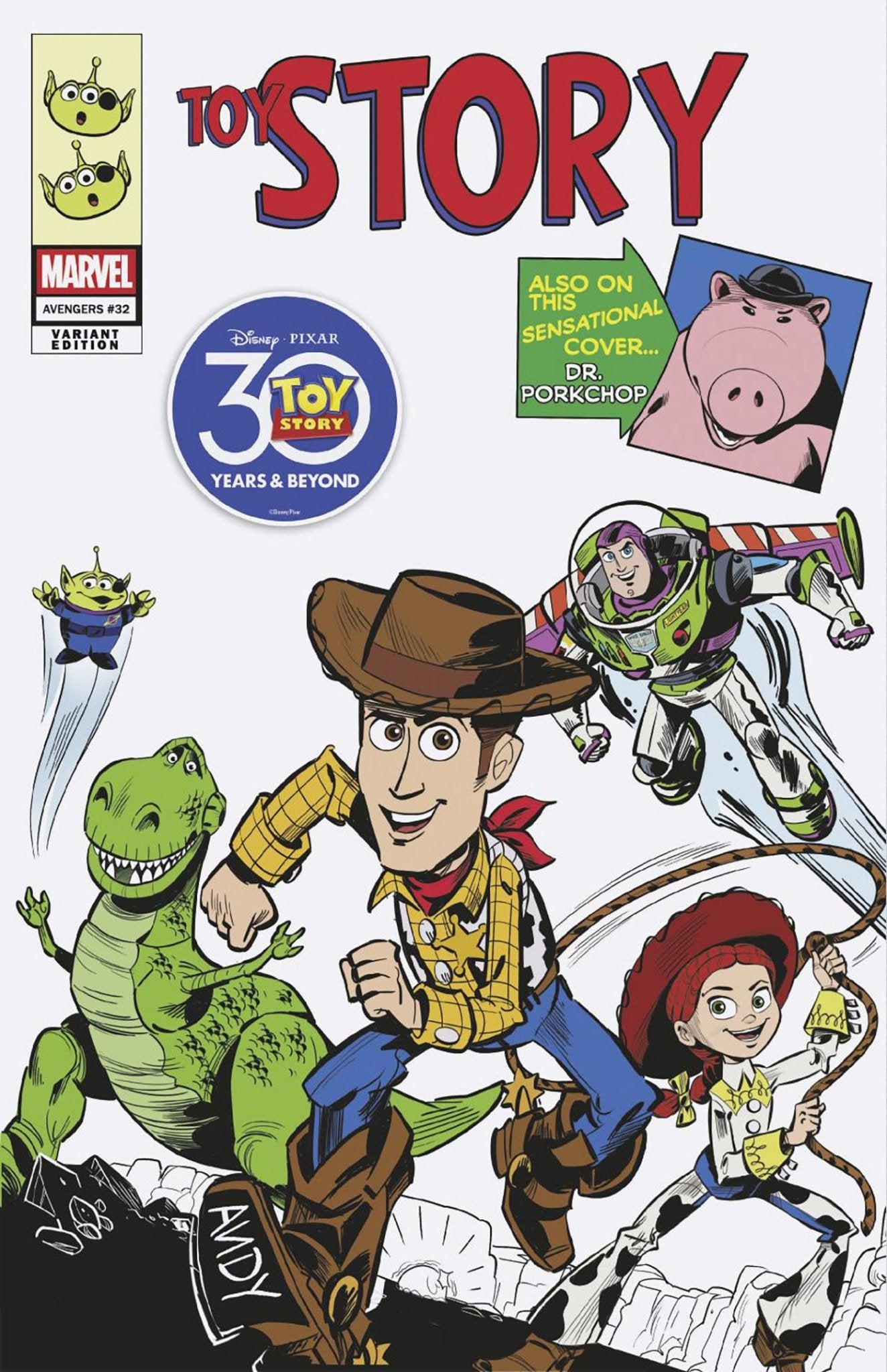 Vengadores #32 Marco Forcelloni Pixar Toy Story Homage Variante
