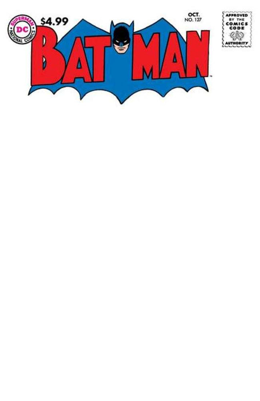 Batman 127 Facsimile Edition Cover B Blank Card Stock Variant - Cadets Toys & Comics