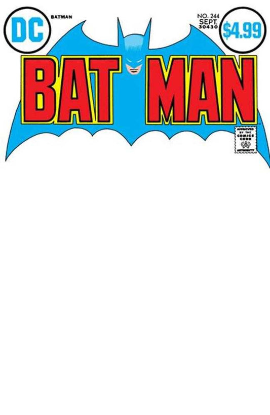 Batman 244 Facsimile Edition Cover B Blank Card Stock Variant - Cadets Toys & Comics