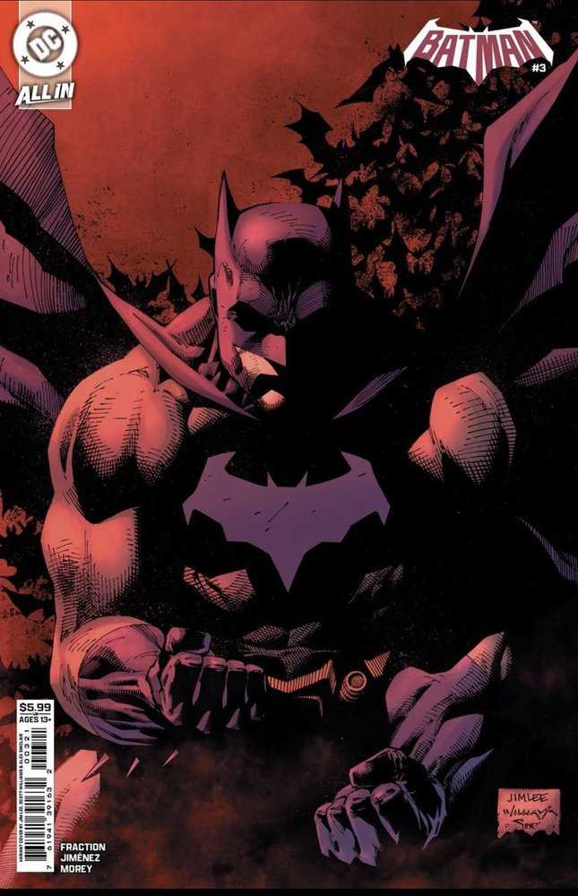 Batman #3 Portada B Variante en cartulina de Jim Lee