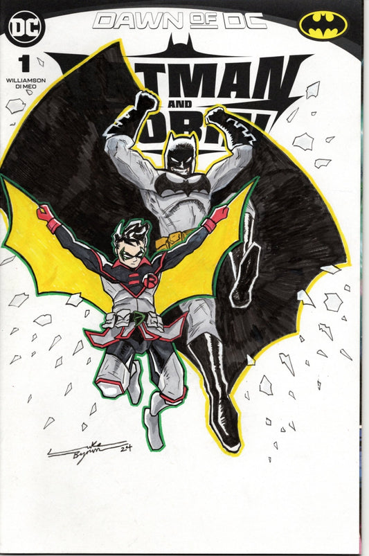 Batman And Robin 1 Byrum Artist Variant - Cadets Toys & Comics