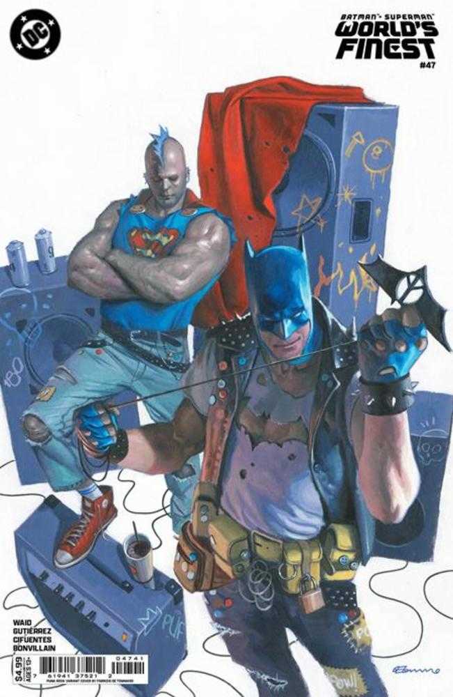 Batman Superman Worlds Finest 47 Cover E Fabrizio De Tommaso Punk Rock Card Stock Variant - Cadets Toys & Comics
