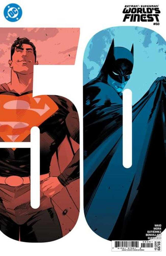 Batman Superman Worlds Finest 50 Cover E Adrian Gutierrez Card Stock Variant - Cadets Toys & Comics