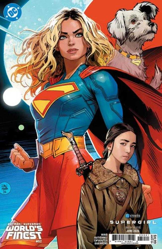 Batman Superman Worlds Finest 52 Cover D Dan Mora Supergirl Movie Card Stock Variant - Cadets Toys & Comics