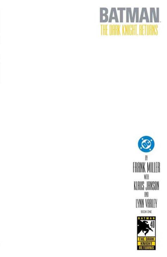 Batman The Dark Knight Returns 1 (Of 4) Facsimile Edition Cover E Blank Card Stock Variant - Cadets Toys & Comics