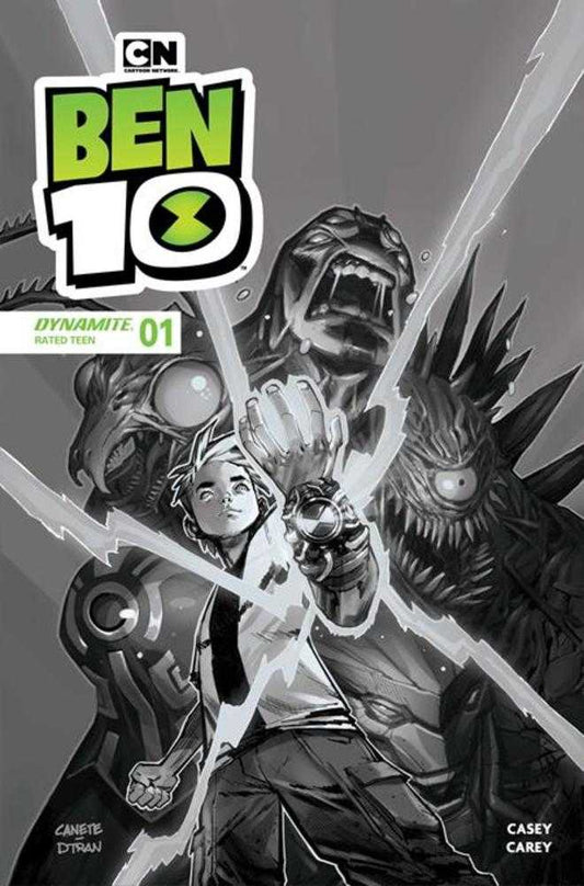 Ben 10 1 Cover J 1 in 10 Eric Canete Line Art Variant - Cadets Toys & Comics