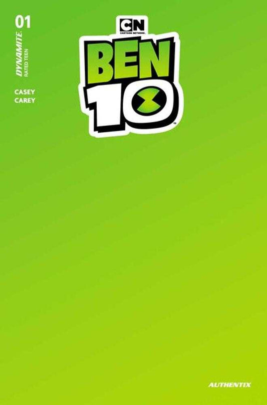 Ben 10 1 Cover R Green Blank Authentix Variant - Cadets Toys & Comics