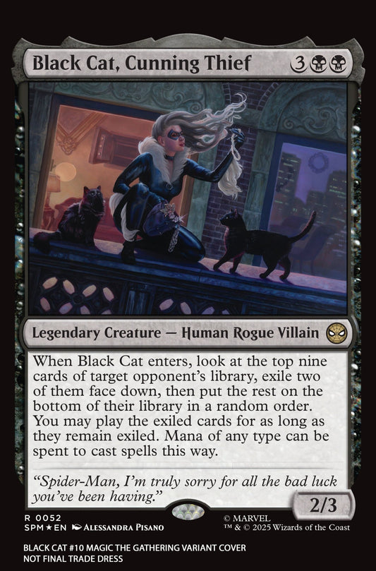 Black Cat 10 Alessandra Pisano Magic: The Gathering Variant - Cadets Toys & Comics