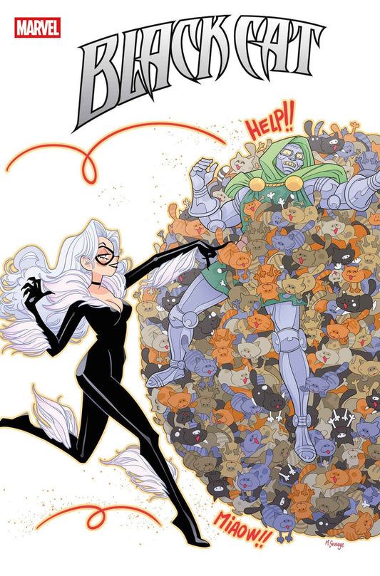 Black Cat 8 Marguerite Sauvage Doom Homage Variant - Cadets Toys & Comics