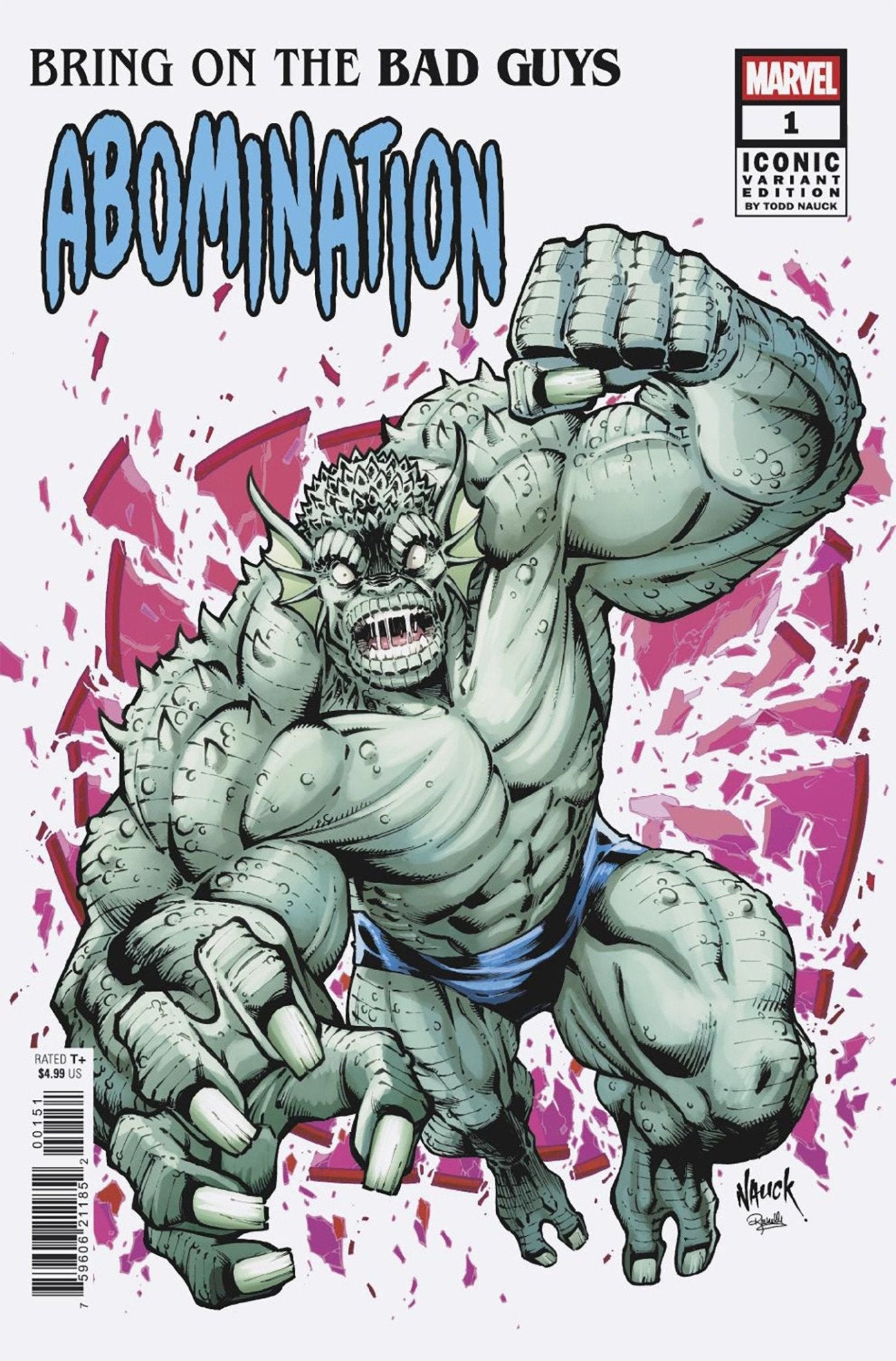 Que vengan los malos: Abominación #1 Variante icónica de Todd Nauck