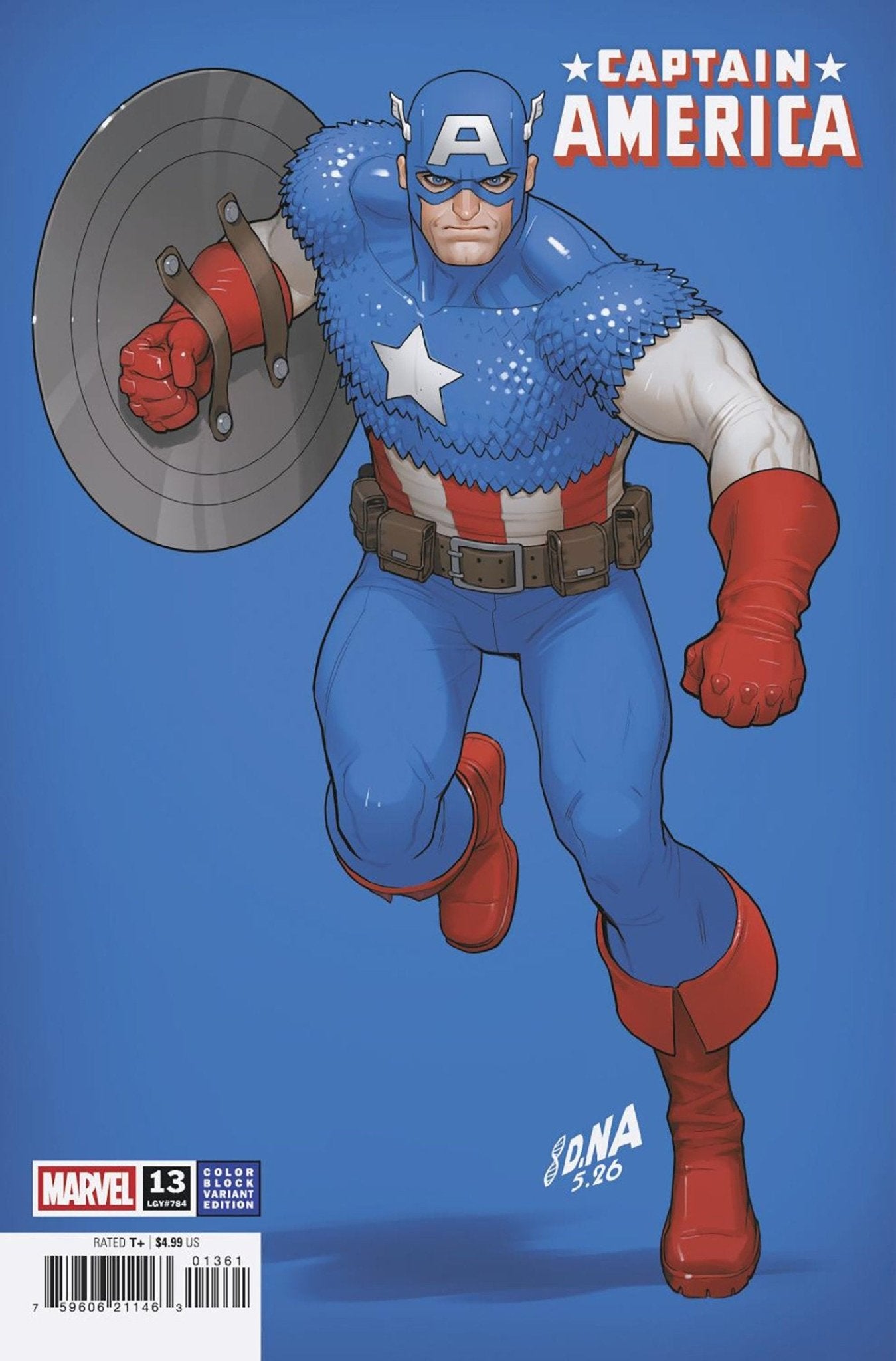 Captain America 13 David Nakayama Color Block Blue Variant [Arm] - Cadets Toys & Comics