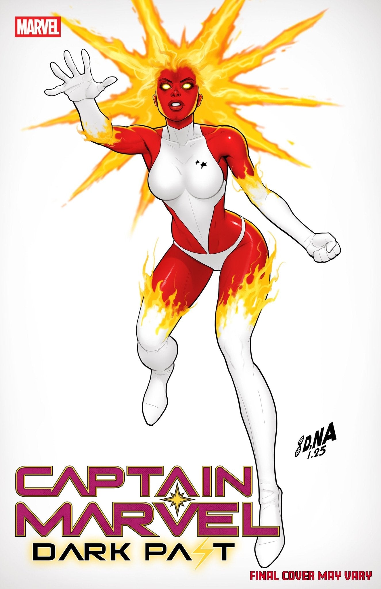 Captain Marvel: Dark Past 1 David Nakayama Color Block White Variant - Cadets Toys & Comics