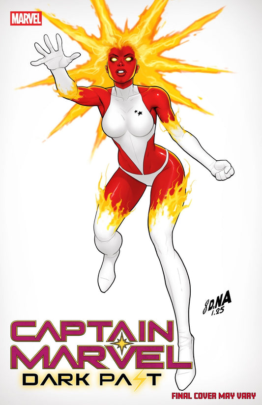 Captain Marvel: Dark Past 1 David Nakayama Color Block White Variant - Cadets Toys & Comics