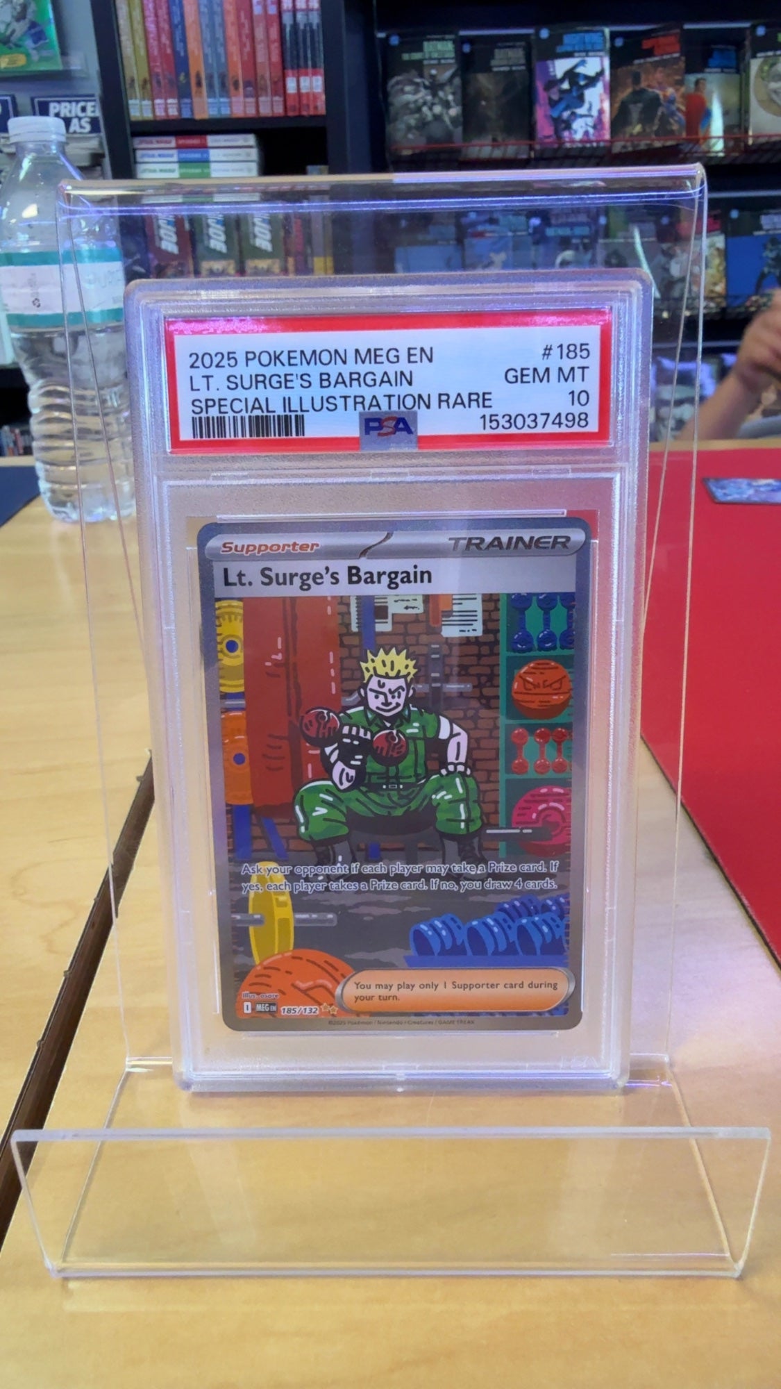 Lt. Surge's Bargain 185/132 PSA 10 Pokemon Mega Evolution SIR