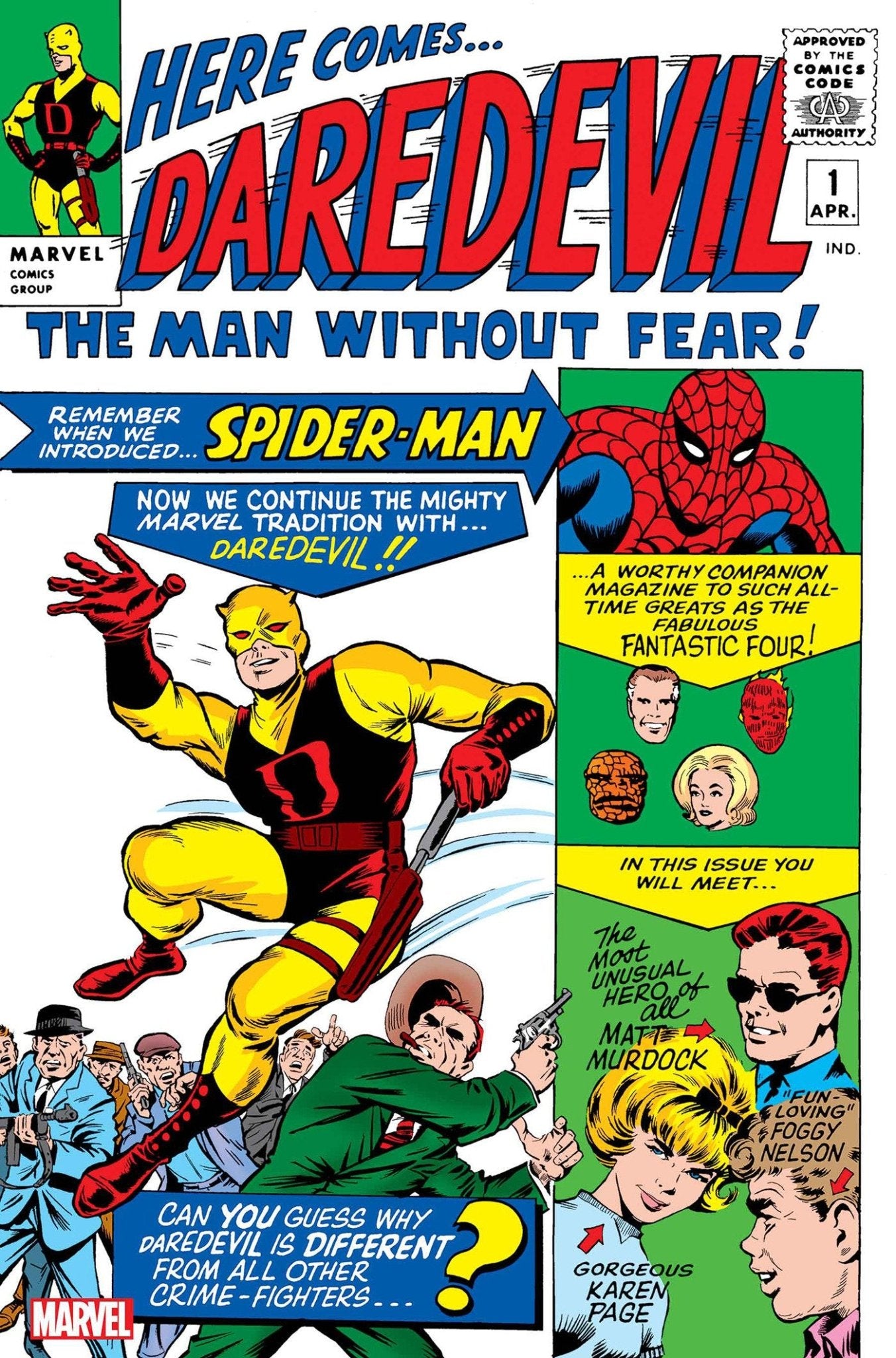 Daredevil 1 Facsimile Edition Foil Variant - Cadets Toys & Comics