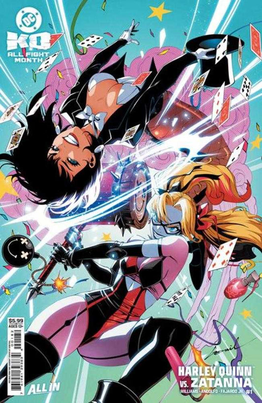 DC K.O. Harley Quinn vs Zatanna 1 (One Shot) 2nd Print Cover B Godtail Card Stock Variant - Cadets Toys & Comics