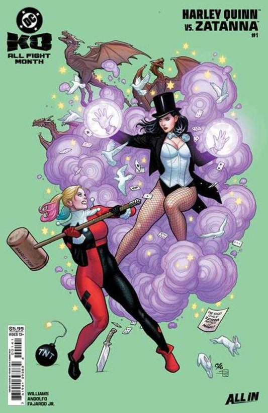 DC K.O. Harley Quinn vs Zatanna 1 (One Shot) Cover B Frank Cho Card Stock Variant - Cadets Toys & Comics
