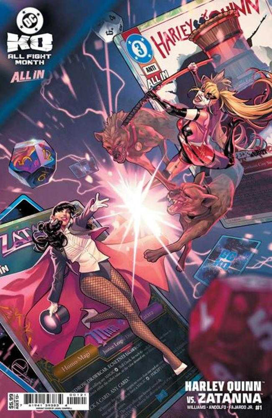 DC K.O. Harley Quinn vs Zatanna 1 (One Shot) Cover C Jamal Campbell Card Stock Variant - Cadets Toys & Comics