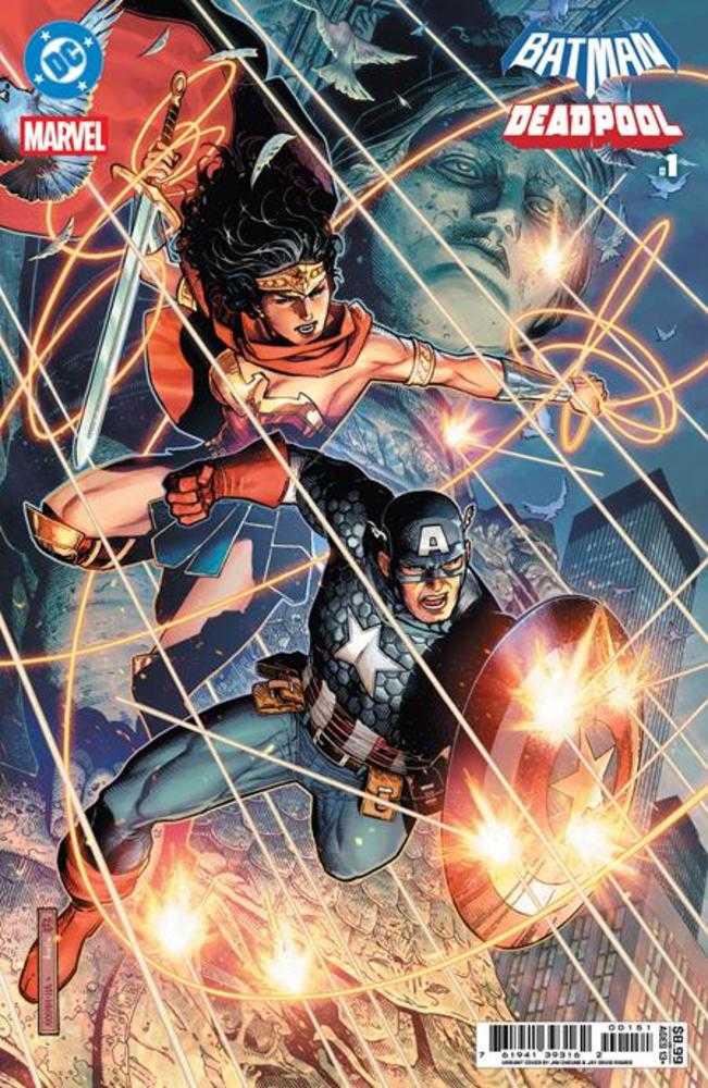 DC Marvel Batman Deadpool #1 (Número Único) Portada E Jim Cheung Wonder Woman Capitán América Variante en Cartulina
