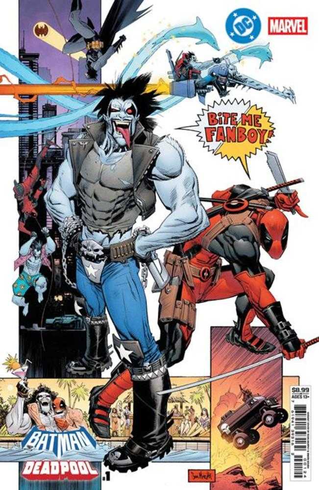 DC Marvel Batman Deadpool #1 (Número Único) Portada M Sean Gordon Murphy Lobo Deadpool Variante en Cartulina