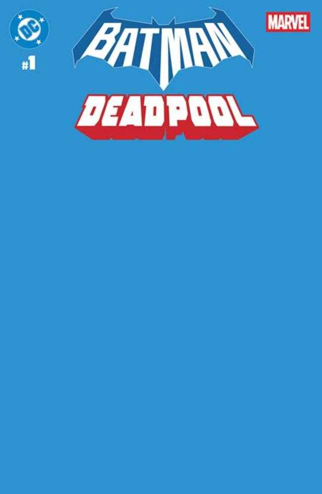 DC Marvel Batman Deadpool #1 (Número Único) Portada U Variante en Cartulina Azul en Blanco