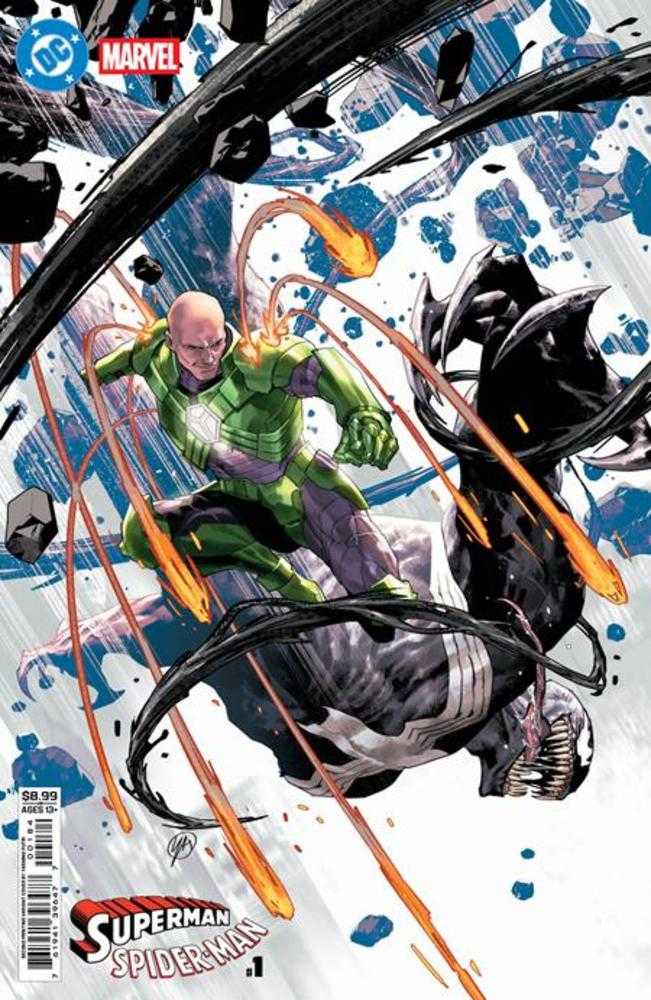 DC Marvel Superman Spider - Man 1 (One Shot) 2nd Print Cover C Yasmine Putri Card Stock Variant - Cadets Toys & Comics