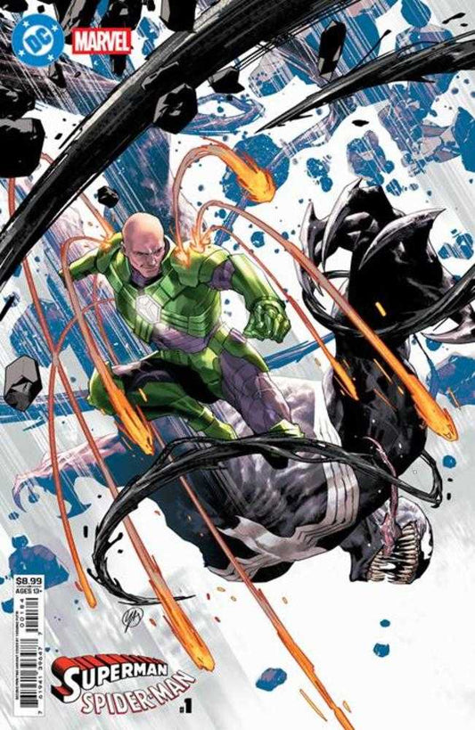 DC Marvel Superman Spider - Man 1 (One Shot) 2nd Print Cover C Yasmine Putri Card Stock Variant - Cadets Toys & Comics