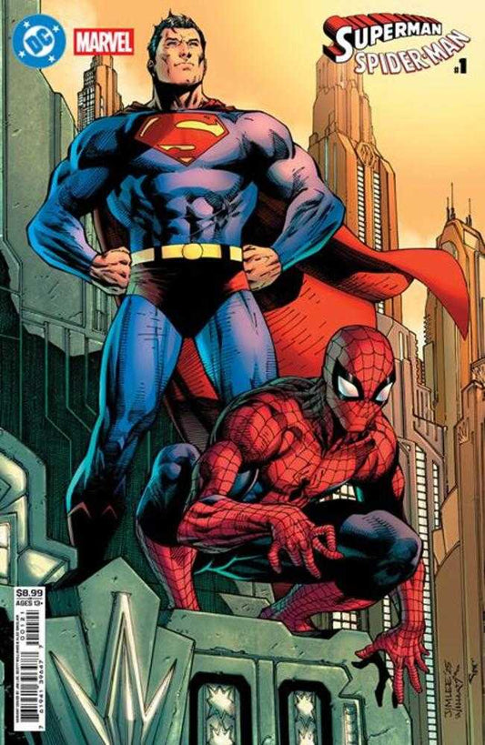 DC Marvel Superman Spider - Man 1 (One Shot) Cover B Jim Lee Card Stock Variant - Cadets Toys & Comics