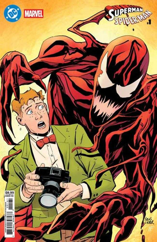 DC Marvel Superman Spider - Man 1 (One Shot) Cover F Steve Lieber Jimmy Olsen & Carnage Card Stock Variant - Cadets Toys & Comics