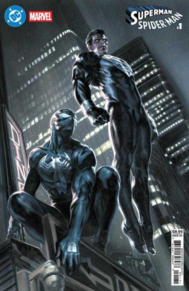 DC Marvel Superman Spider - Man 1 (One Shot) Cover G Gabriele Dell Otto Superman Black & Spider - Man Black Card Stock Variant - Cadets Toys & Comics