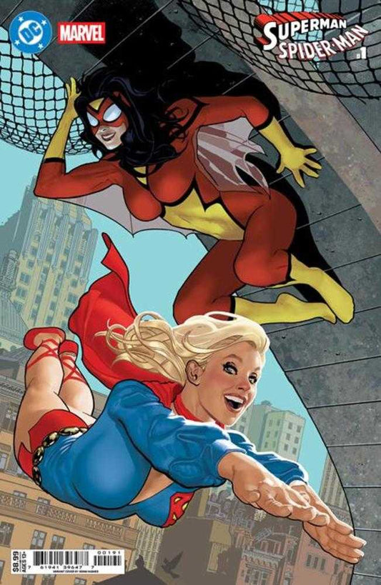 DC Marvel Superman Spider - Man 1 (One Shot) Cover I Adam Hughes Supergirl 70 S & Spider Woman 70 S Card Stock Variant - Cadets Toys & Comics