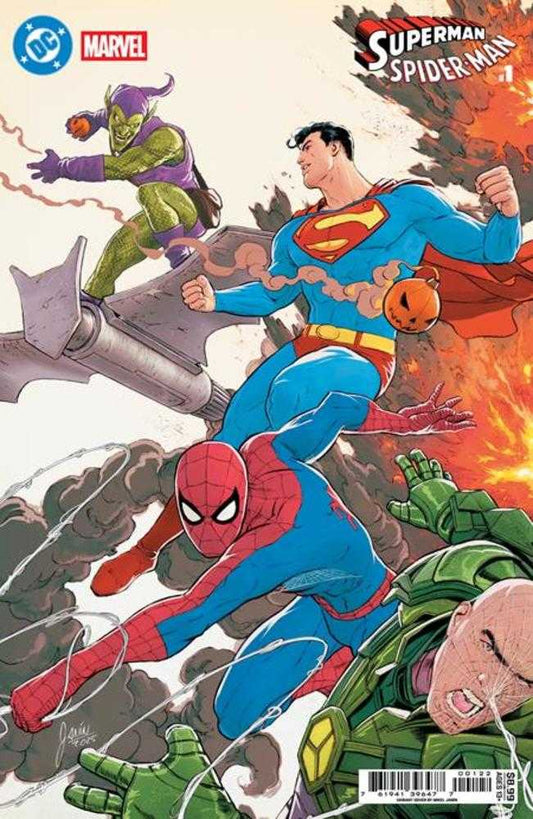 DC Marvel Superman Spider - Man 1 (One Shot) Cover J Mikel Janin Superman & Spider - Man vs Lex Luthor & Green Goblin Card Stock Variant - Cadets Toys & Comics