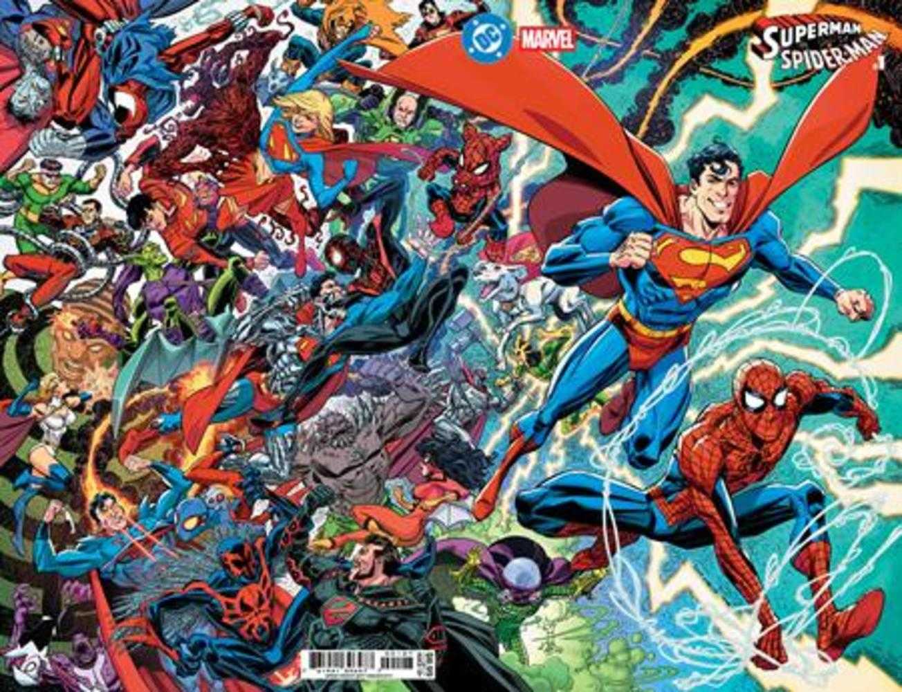 DC Marvel Superman Spider - Man 1 (One Shot) Cover O Scott Koblish Supermans & Spider Mans Card Stock Variant - Cadets Toys & Comics