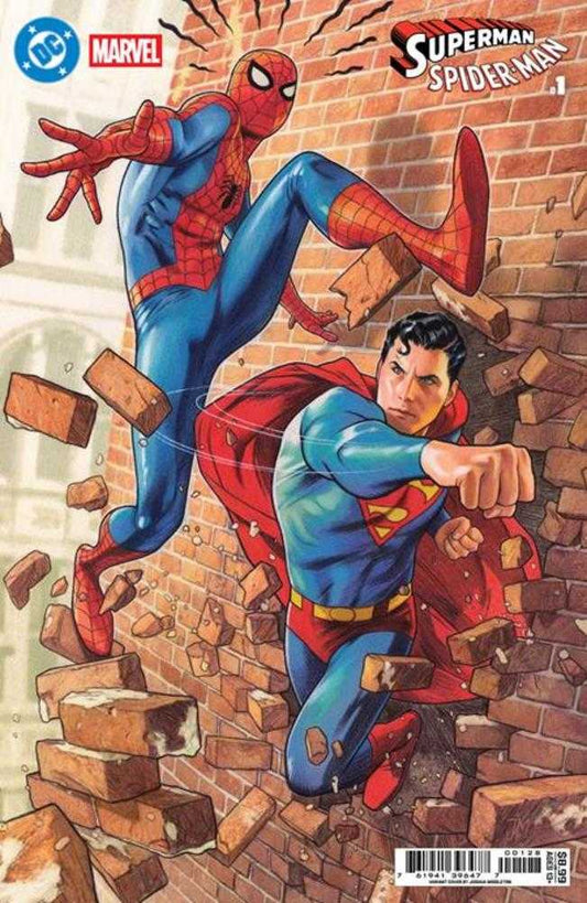 DC Marvel Superman Spider - Man 1 (One Shot) Cover P Joshua Middleton Card Stock Variant - Cadets Toys & Comics