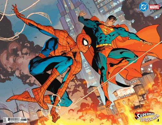 DC Marvel Superman Spider - Man 1 (One Shot) Cover X Jorge Jimenez Wraparound Card Stock Variant - Cadets Toys & Comics