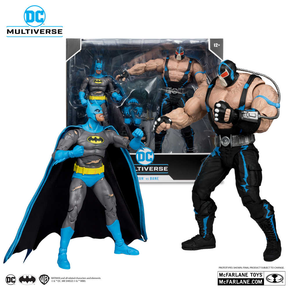 DC Multiverse 7in Batman with Megafig Bane Action Figure 2pk - Cadets Toys & Comics