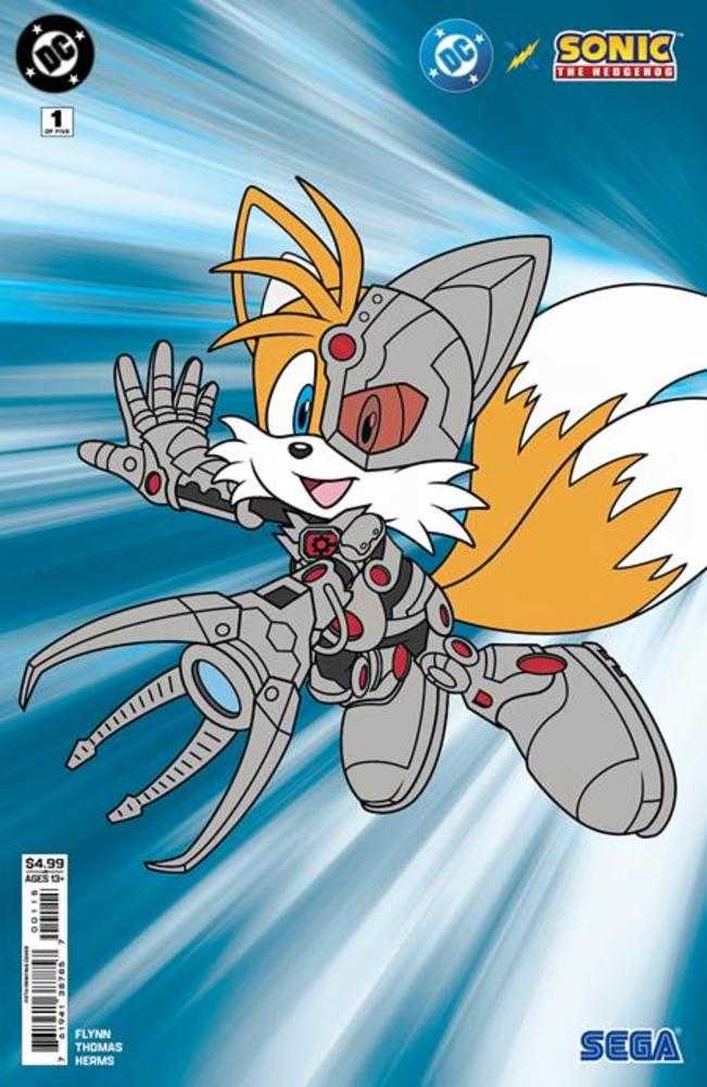 DC X Sonic The Hedgehog #1 (de 5) 5.ª edición. Portada de cartulina Cyborg.