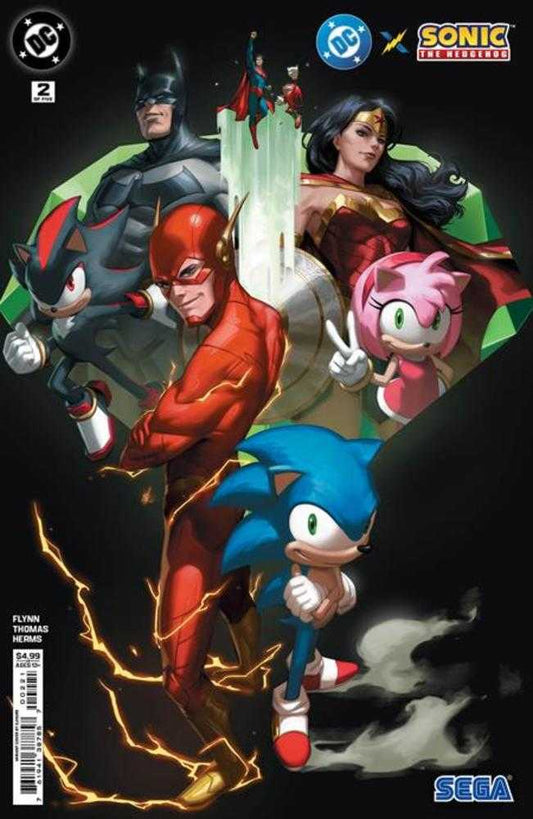 DC X Sonic The Hedgehog 2 (Of 5) Cover B Ejikure Card Stock Variant - Cadets Toys & Comics