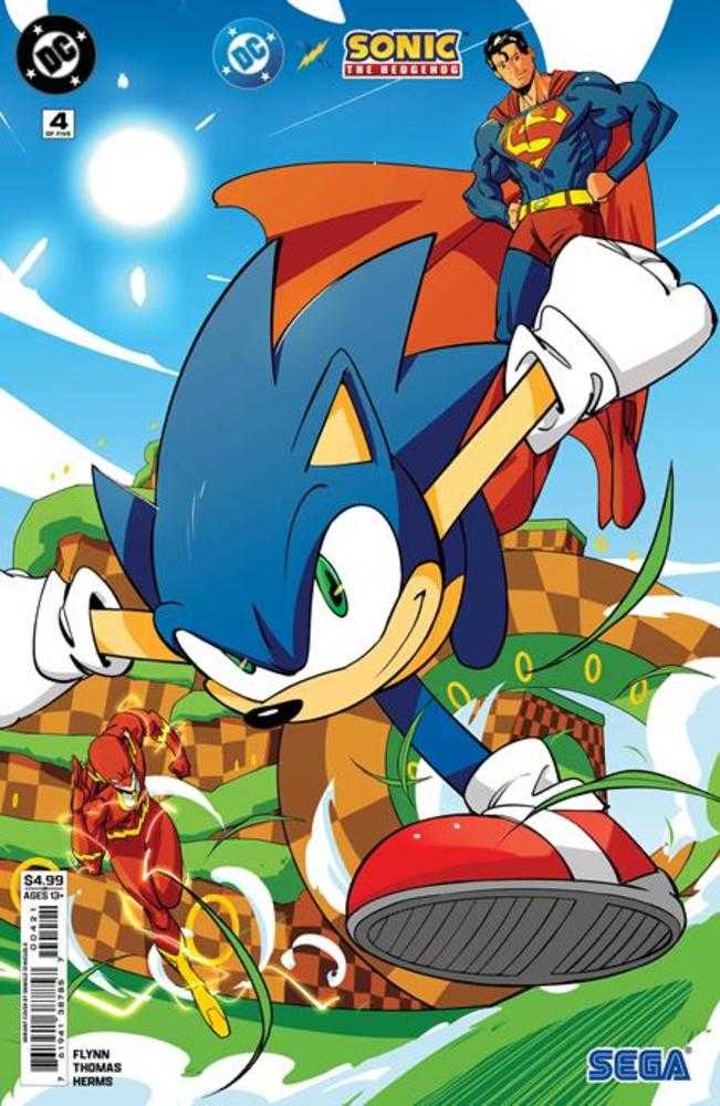 DC X Sonic The Hedgehog #4 (de 5) Portada B Daniele Di Nicuolo Variante en cartulina