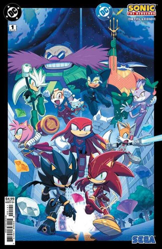 DC X Sonic The Hedgehog The Metal Legion 1 (Of 5) Cover D Min Ho Kim Card Stock Variant - Cadets Toys & Comics