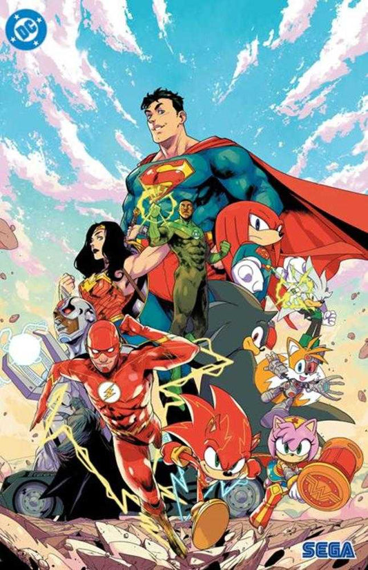 DC X Sonic The Hedgehog The Metal Legion 1 (Of 5) Cover E Pablo M Collar Foil Variant - Cadets Toys & Comics
