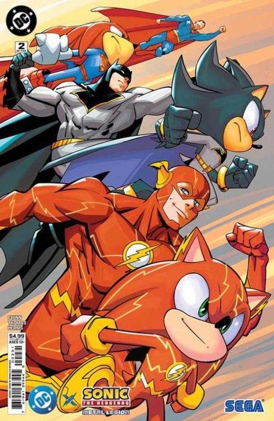 DC X Sonic The Hedgehog The Metal Legion 2 (Of 5) Cover C Daniele Di Nicuolo Card Stock Variant - Cadets Toys & Comics