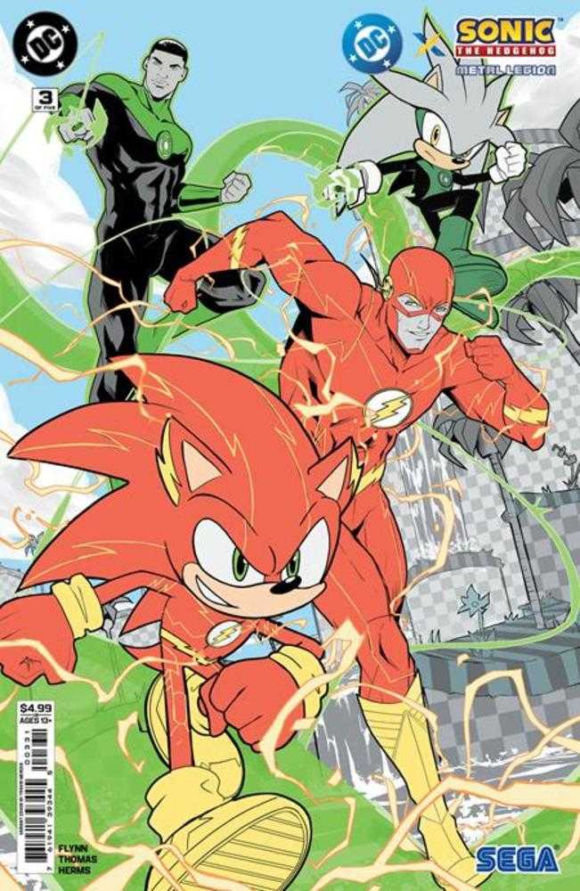 DC X Sonic The Hedgehog The Metal Legion 3 (Of 5) Cover C Travis Mercer Card Stock Variant - Cadets Toys & Comics