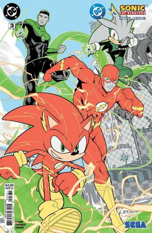 DC X Sonic The Hedgehog The Metal Legion 3 (Of 5) Cover C Travis Mercer Card Stock Variant - Cadets Toys & Comics