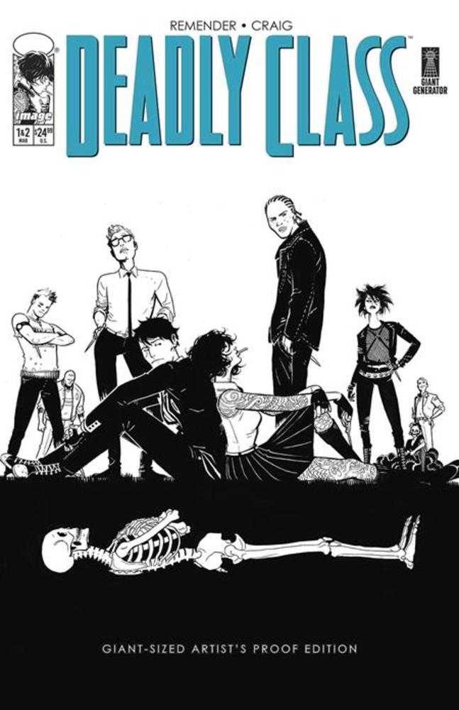 Edición de prueba de artista de tamaño gigante de Deadly Class, portada A, Wes Craig (para adultos)