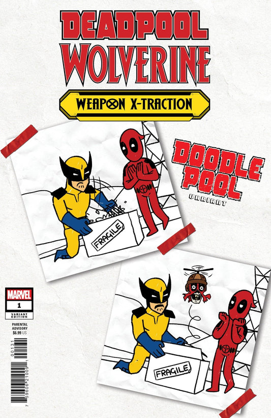 Deadpool/Wolverine: Weapon X - Traction 1 Doodlepool Variant - Cadets Toys & Comics